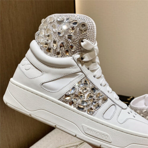 High Quality Luxury Jimmy Choo High Top Sneakers Womens – Style 91415 product detail