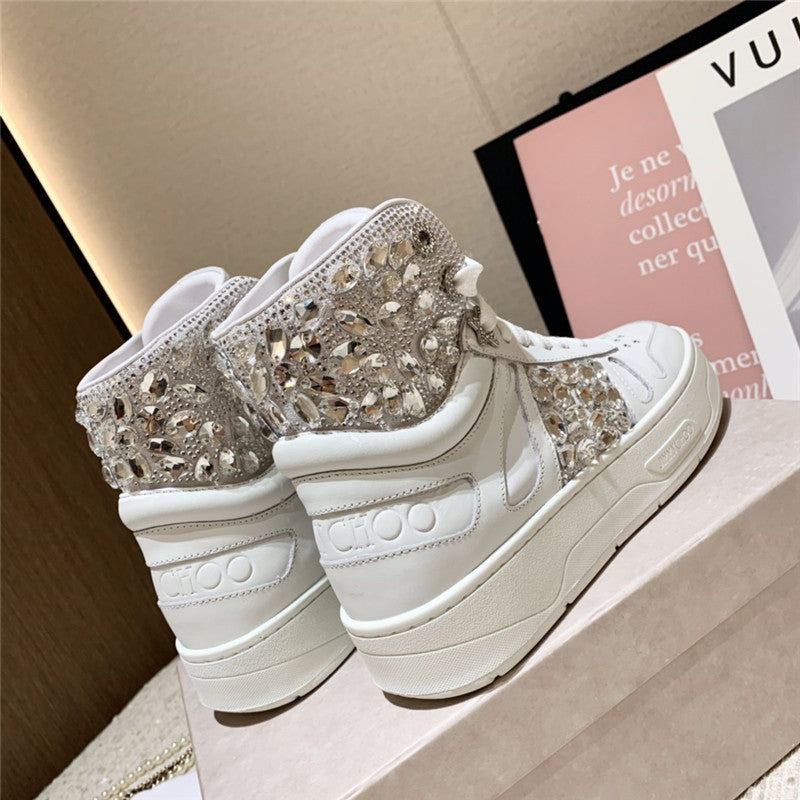 High Quality Luxury Jimmy Choo High Top Sneakers Womens – Style 91415 product detail