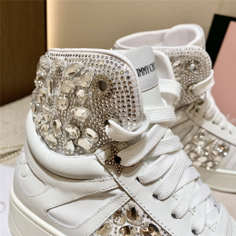 High Quality Luxury Jimmy Choo High Top Sneakers Womens – Style 91415 product detail