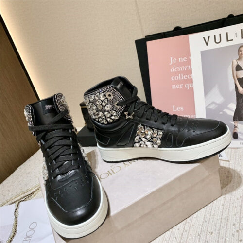 High Quality Luxury Jimmy Choo High Top Sneakers Womens – Style 76151 alternate view