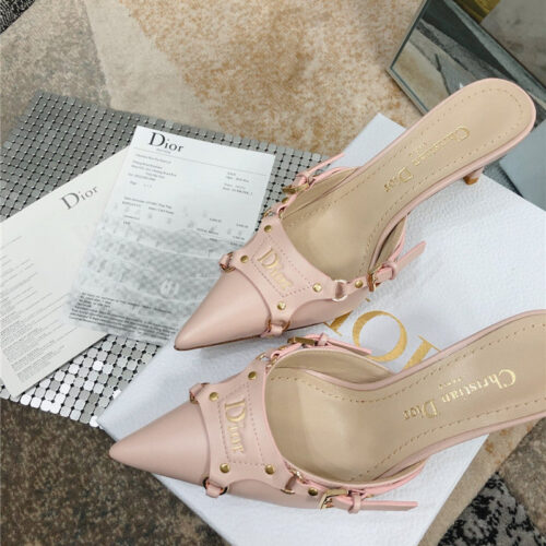 High Quality Luxury Dior Pointed Toe Mules Slippers product detail