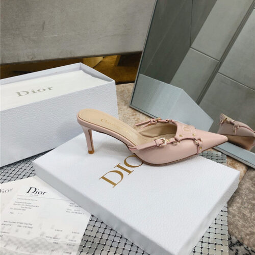 High Quality Luxury Dior Pointed Toe Mules Slippers product detail