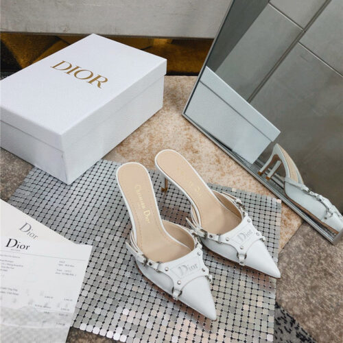 High Quality Luxury Dior Pointed Toe Mules Slippers – Style 50598