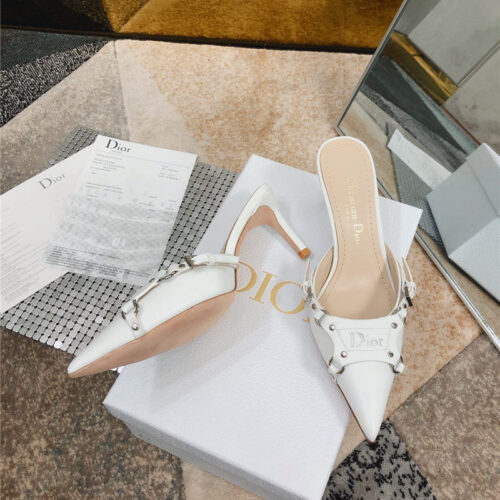 High Quality Luxury Dior Pointed Toe Mules Slippers – Style 50598 product detail