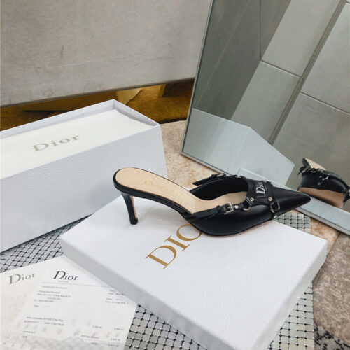 High Quality Luxury Dior Pointed Toe Mules Slippers – Style 40422 product detail