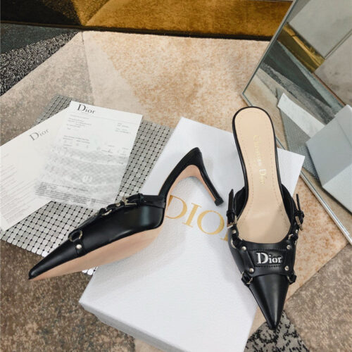 High Quality Luxury Dior Pointed Toe Mules Slippers – Style 40422 product detail