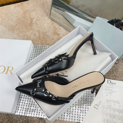 High Quality Luxury Dior Pointed Toe Mules Slippers – Style 40422 product detail
