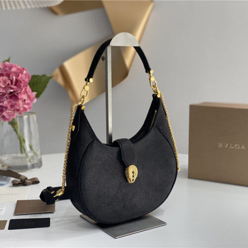 High Quality Luxury Bvlgari Serpenti Leather Hobo Bag – Style 42618 product detail