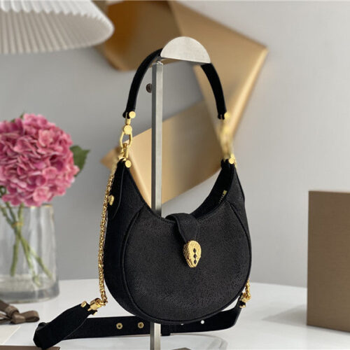 High Quality Luxury Bvlgari Mini Serpenti Leather Hobo Bag – Style 42545 product detail
