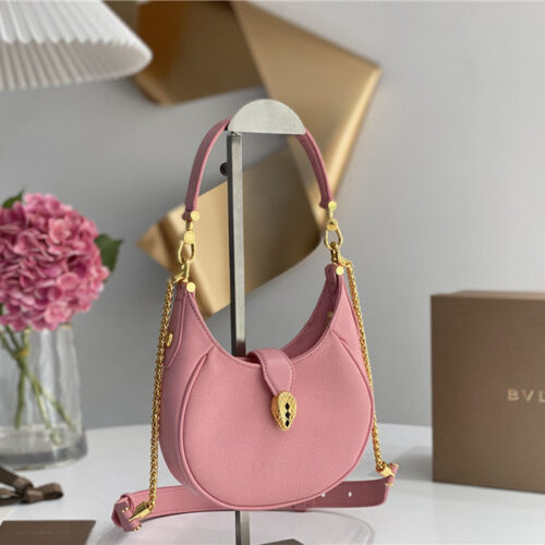 High Quality Luxury Bvlgari Mini Serpenti Leather Hobo Bag – Style 42543 alternate view