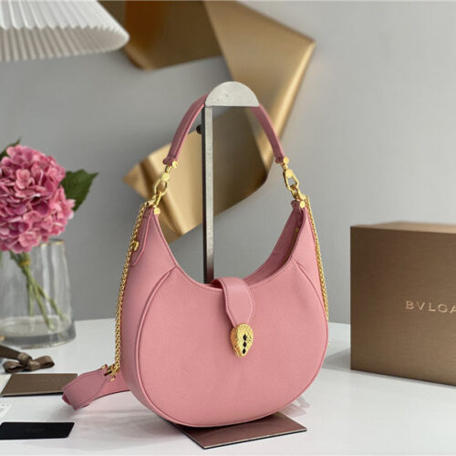 High Quality Luxury Bvlgari Serpenti Leather Hobo Bag – Style 42616 alternate view