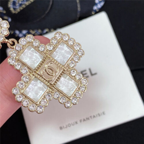 High Quality Luxury Chanel Pink Cross Earrings product detail