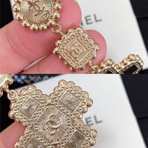 High Quality Luxury Chanel Pink Cross Earrings product detail