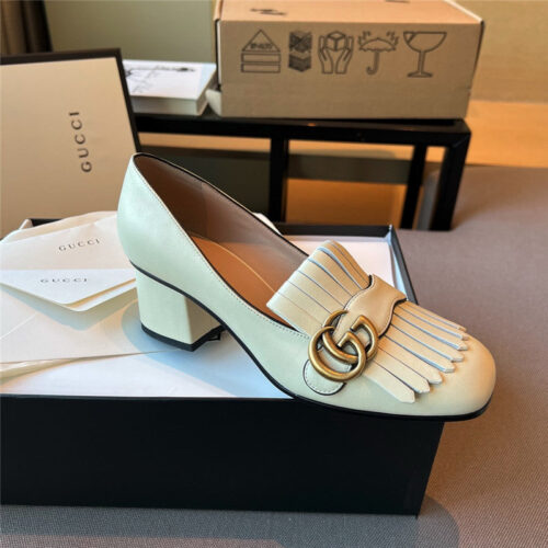 High Quality Luxury Gucci Chunky Heel Tassel Shoes – Style 42003 product detail