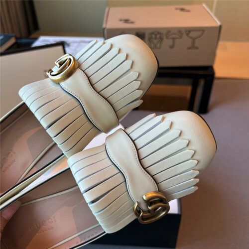 High Quality Luxury Gucci Chunky Heel Tassel Shoes – Style 42003 product detail