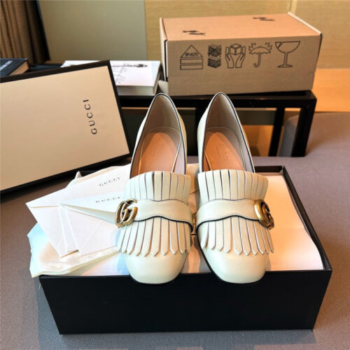 High Quality Luxury Gucci Chunky Heel Tassel Shoes – Style 42003 product detail