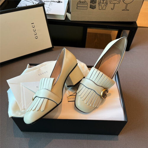 High Quality Luxury Gucci Chunky Heel Tassel Shoes – Style 42003 product detail