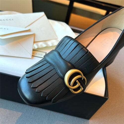 High Quality Luxury Gucci Chunky Heel Tassel Shoes – Style 73075 product detail