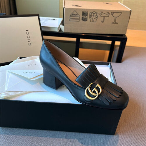 High Quality Luxury Gucci Chunky Heel Tassel Shoes – Style 73075 product detail