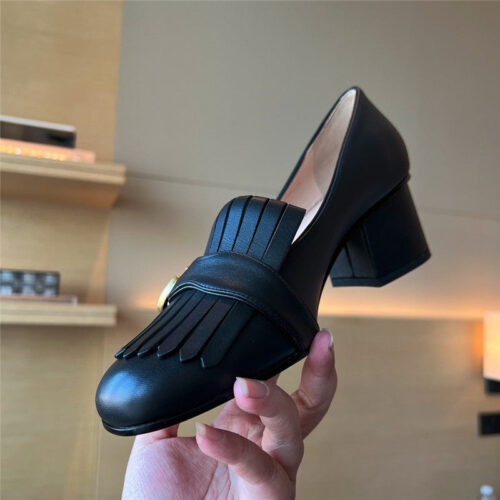 High Quality Luxury Gucci Chunky Heel Tassel Shoes – Style 73075 product detail