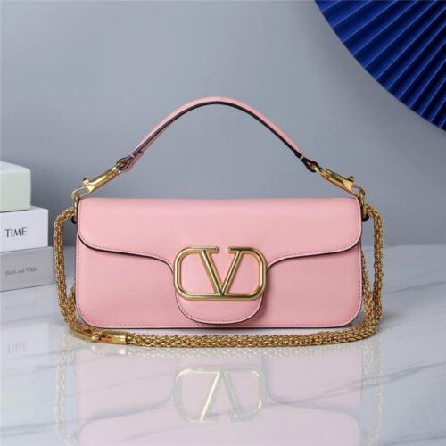 High Quality Luxury Valentino Vlogo Signature Calfskin Shoulder Bag
