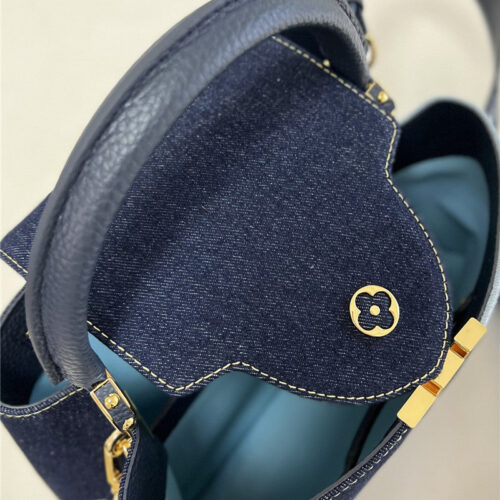 High Quality Luxury Louis Vuitton Capucines Medium Denim Bag product detail
