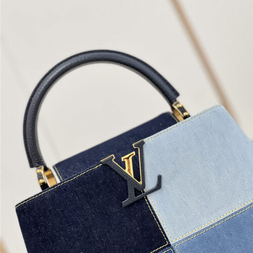 High Quality Luxury Louis Vuitton Capucines Medium Denim Bag product detail