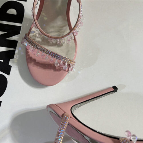 High Quality Luxury Rene Caovilla Cleo Chandelier Satin Sandals product detail
