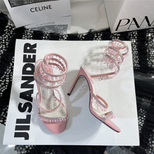 High Quality Luxury Rene Caovilla Cleo Chandelier Satin Sandals product detail