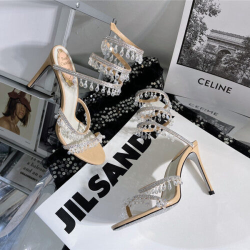 High Quality Luxury Rene Caovilla Cleo Chandelier Satin Sandals – Style 75974 product detail