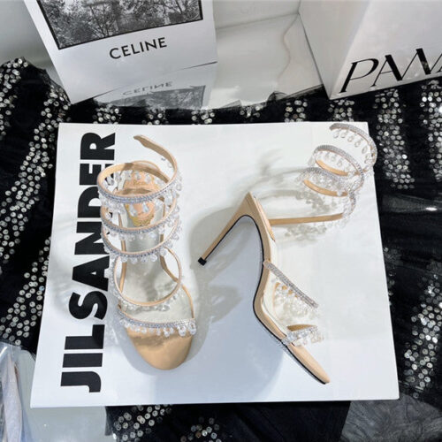 High Quality Luxury Rene Caovilla Cleo Chandelier Satin Sandals – Style 75974 product detail