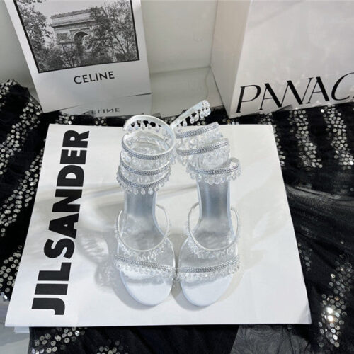 High Quality Luxury Rene Caovilla Cleo Chandelier Satin Sandals – Style 74278 alternate view