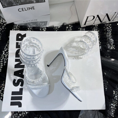 High Quality Luxury Rene Caovilla Cleo Chandelier Satin Sandals – Style 74278 product detail