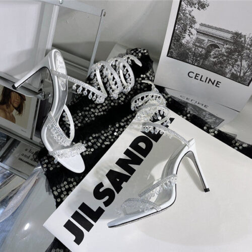 High Quality Luxury Rene Caovilla Cleo Chandelier Satin Sandals – Style 74278 product detail