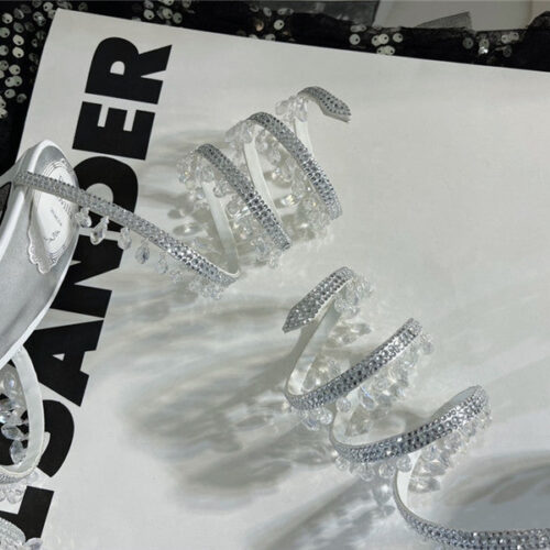 High Quality Luxury Rene Caovilla Cleo Chandelier Satin Sandals – Style 74278 product detail
