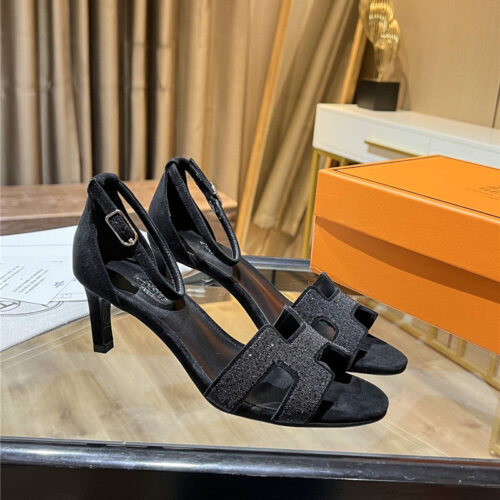 High Quality Luxury Hermes High Heel Sandals – Style 62499 alternate view