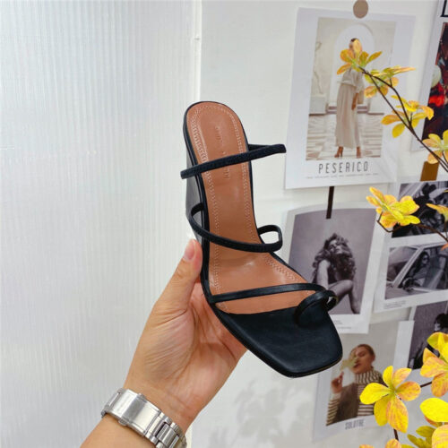 High Quality Luxury Amina Muaddi Wedge Slippers – Style 81059 product detail