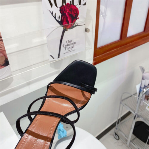 High Quality Luxury Amina Muaddi Wedge Slippers – Style 81059 product detail