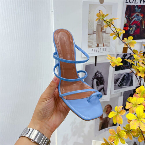 High Quality Luxury Amina Muaddi Wedge Slippers – Style 07043 product detail