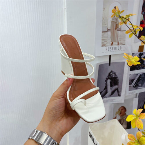 High Quality Luxury Amina Muaddi Wedge Slippers – Style 69187 product detail