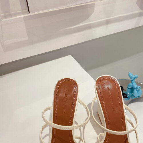 High Quality Luxury Amina Muaddi Wedge Slippers – Style 69187 product detail