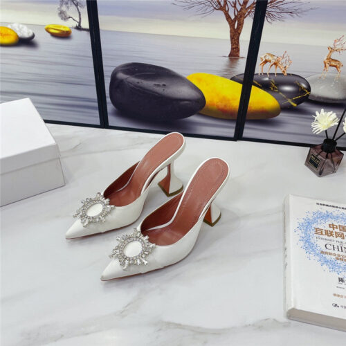 High Quality Luxury Amina Muaddi Sandal Heels – Style 98019 alternate view