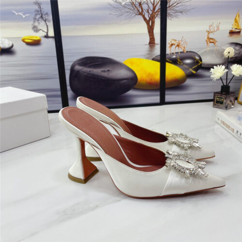 High Quality Luxury Amina Muaddi Sandal Heels – Style 98019