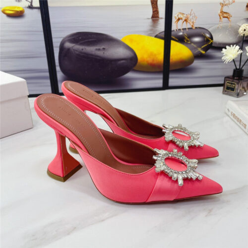 High Quality Luxury Amina Muaddi Sandal Heels – Style 37571