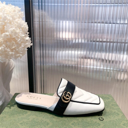 High Quality Luxury Gucci GG Flat Slippers – Style 32723 product detail