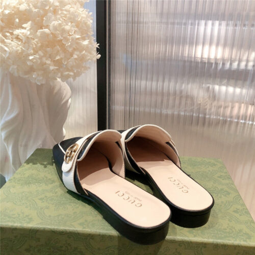 High Quality Luxury Gucci GG Flat Slippers – Style 65491 product detail