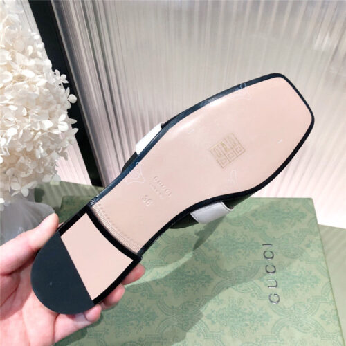 High Quality Luxury Gucci GG Flat Slippers – Style 65491 product detail