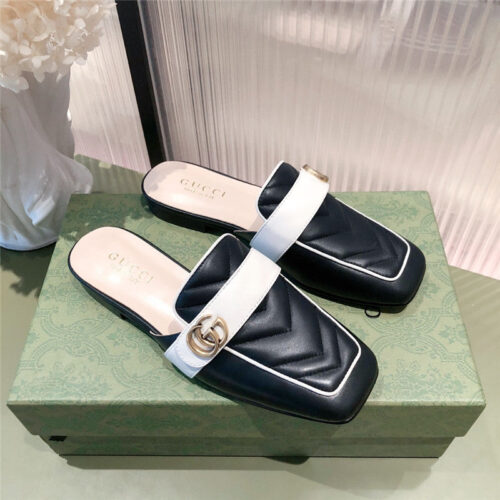 High Quality Luxury Gucci GG Flat Slippers – Style 65491 alternate view