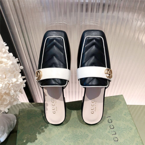 High Quality Luxury Gucci GG Flat Slippers – Style 65491 product detail