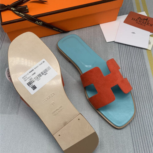 High Quality Luxury Hermes Flat H Slippers Womens – Style 71043 product detail